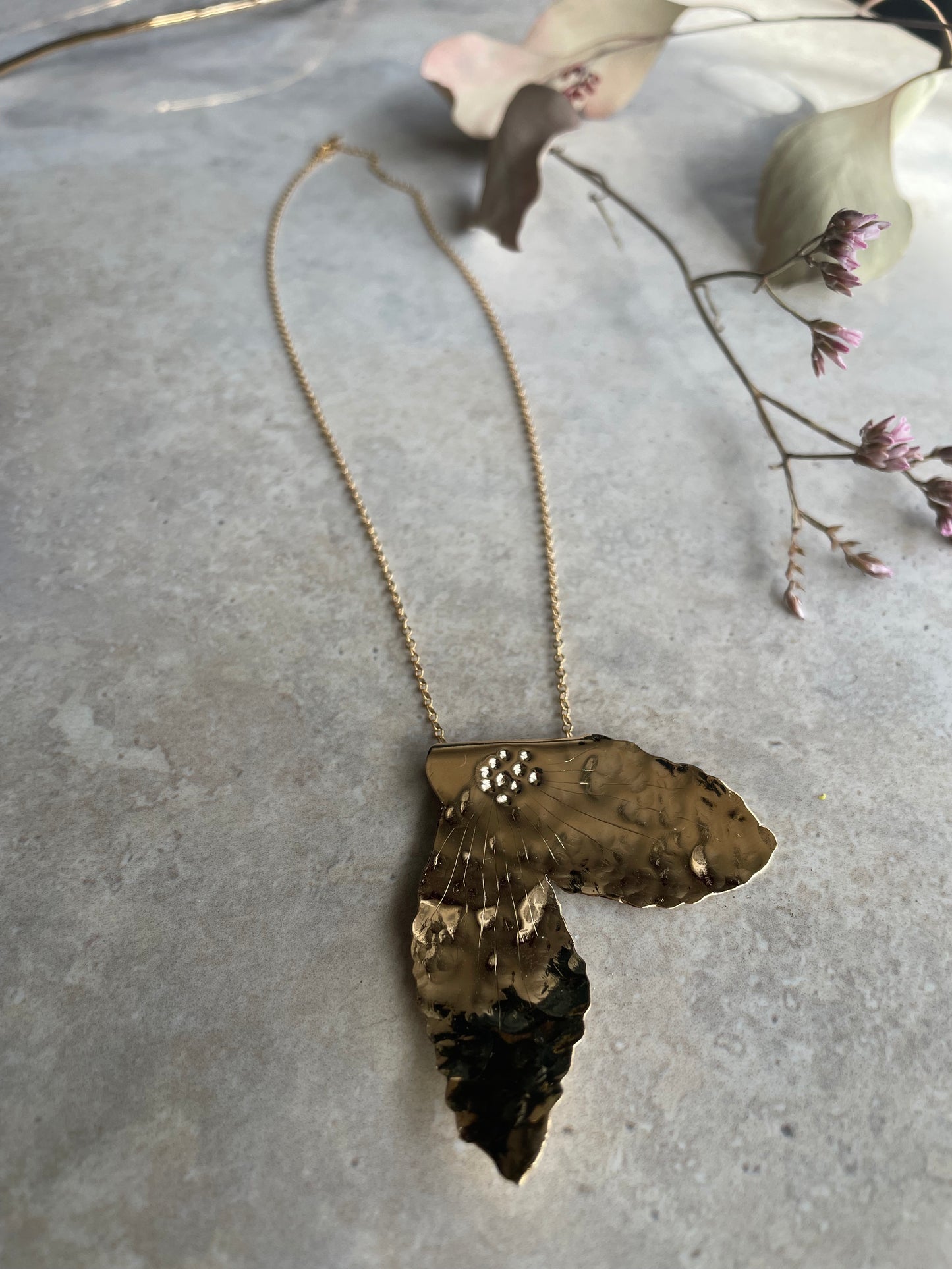 Pendentif FloraMia {plaqué or}
